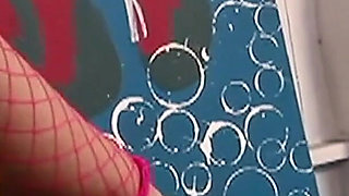 Brunette with Big Boobs Gets Fucked Inside a Car at the Car Wash