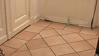 Pretty babe does badass BDSM