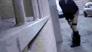 Amateur Boys Pissing in the Street, One Tries a Quick Blowjob