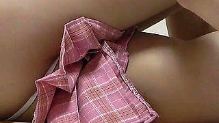 Big Tits Visible Through See Hrough Mini Skirt Uniform, White Thong Wedgie Crotch, Perfect Body Japanese Girl's Tease Fitness