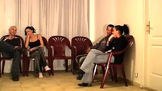 Bisexual anal threesome banging in the open