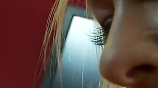 High heeled blonde lesbians pussy licking and dildoing