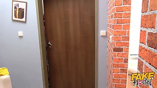 Faux hostel - teenage backpacker has fantastic big wet holes