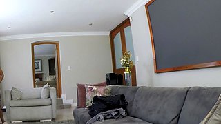 Skinny Ebony Teen Rides Monster Cock POV
