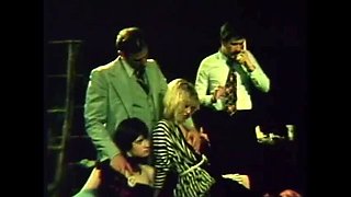 Vintage Friends Foursome Fun: Busty Brunette MILF Big Tits Blowjob & Cumshot