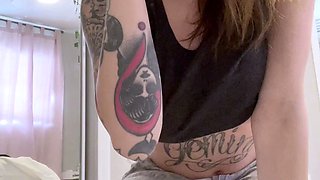 Cute curly brunette solo webcam masturbation