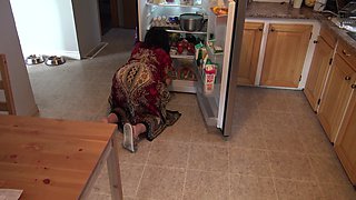 Punjabi Bhabi with Big Ass Fucked in the Kitchen by Young Horny Boy