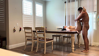 Fuck My Neighbor's Wife on the Dining Table While Working From Home