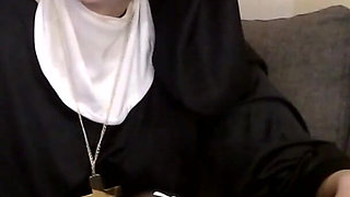 Hot Nun Smoking Garter Stockings