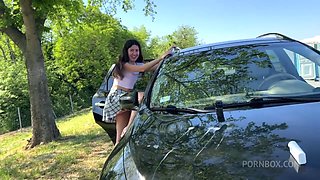 Washing My Windshield With Her Pee