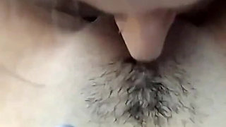Sucking the giant clitoris