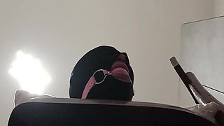 Tied up, Blindfolded and Ballgagged MILF Gets Fucked in Her Mouth, Pussy and Ass