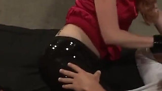 Redhead busty milf having a fucking session with her boyfriend