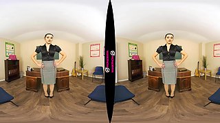 Stretch Me Out - British Brunette Teacher Striptease
