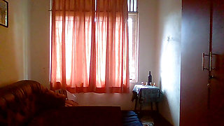 my new Indian maid cleaning my room