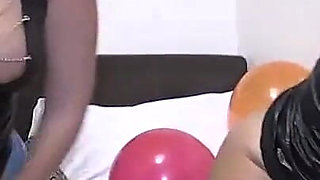 Big Boobed Brunette Balloon Babes!!
