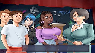 Step sister gets frisky in a music-themed cartoon fantasy