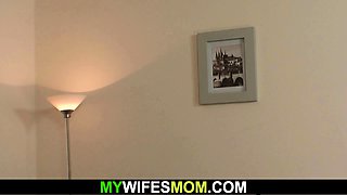 Girlfriends mother spreads legs for him