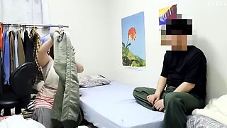Two asian foot fetish school girl tease a cock