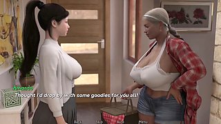 Animated big tit fuck scene with a naughty stepmom and stepson