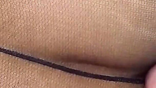 Ass in Pantyhose Being Rubbed with It