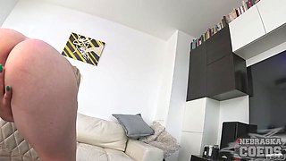 Hot Blonde Luana Sucks On A Dildo And Striptease Dances
