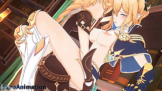 Genshin Impact Jean has hot sex in her office