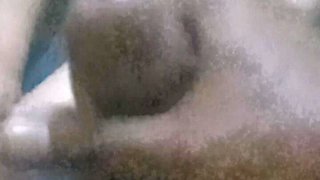 Cock Jerking in Front of New Maid