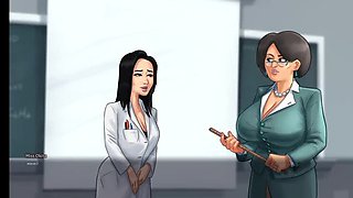 Busty Indian Teacher Fucks Student in Classroom - Summer Time Fun