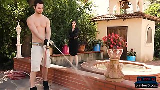 Bossy Emo Milf Bitch Fucks Her Gardener With Marley Brinx