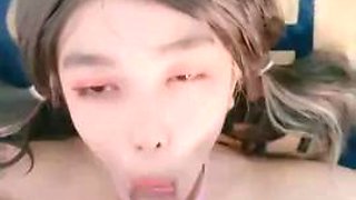 Domestic internet celebrity double ponytail anchor live broadcast