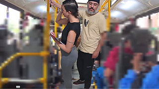 Slutty Student Gets Cumshot in the Bus