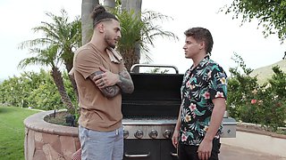 Lexi Lore gets her asshole gapped by two cocks in intense scene.