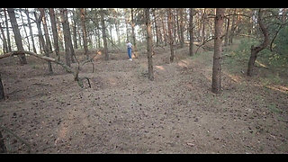 I Flashed My Cock to a Lonely Girl in the Forest and She Helped Me Cum