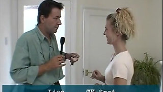 Cute English Young Stepmother with Sweet Tiny Tits and Trimmed Bush