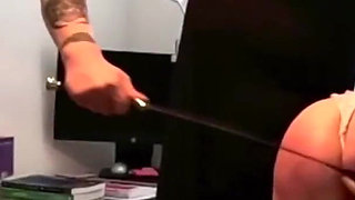 Fedup Aunty Gives Lying Alisha a Riding Crop Beating