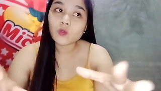 Busty Asian milks her boobs for Youtube