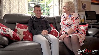 Watch British MILF Josephine & Chris Cobalt get down and dirty with a big, hard cock