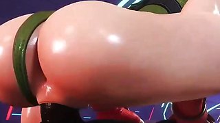 Perfect 3D Animated Babes from Street Fighter Grind Cocks Like a Pro