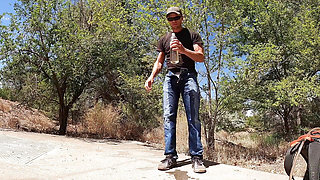Getting my jeans completely soaked with piss on a hike