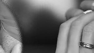 MILF Catwoman Sucks a Big Cock and Swallows the Cum Then Licks It From Her Hands in Double View