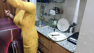 I Find My Horny Step mom in the Kitchen - Porn in Hindi