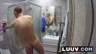LUUV. Abbadon takes a shower before a scene with his girlfriend