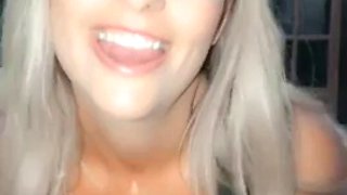 Amateur blonde teen with big tits does cock between tits, I found her on Hookmet.com