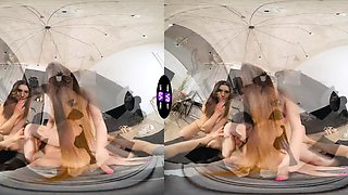 Jadilica Kneels And Sucks While Vivien Doll Finally Joins