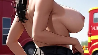 Indian desi aunty women firefighter bounce ass (Ai animation)