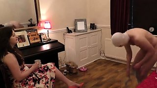 Porcelain Beauty - Chastity Slave Cleans For Mistress