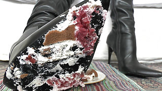 Smoking Mistress and Delicious Dessert From Boot Soles, POV Clip, Lady Victoria Valente