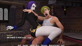 Sanji Fantasy Toon Adventure - The Cumshot on Raven's Face