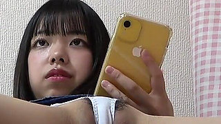 Girls Only Apartment in Japan, No Bra Big Tits Girl's Mini Skirt Overalls and Wedgie Thong Panties Observed From Under the Desk